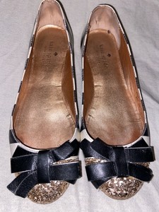striped ballet flats