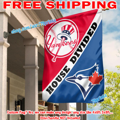 New York Yankees vs Toronto Blue Jays House Divided Flag 28X40'' Banner 2024