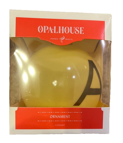 Opal House “A” Yellow Ornament - 3.5” Diameter - Picture 2 of 6