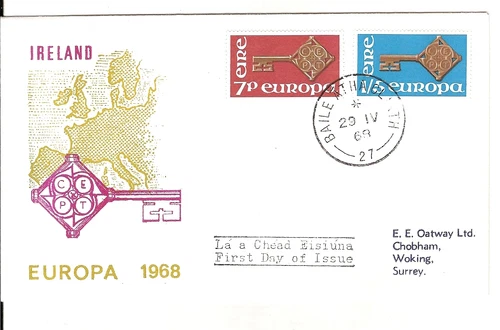 68) IRELAND cachet FDC 1968 Europa CEPT