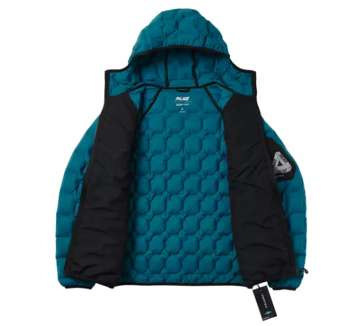 Palace Skateboards Pertex 3D Weave Lighten Up Down Jacket Teal