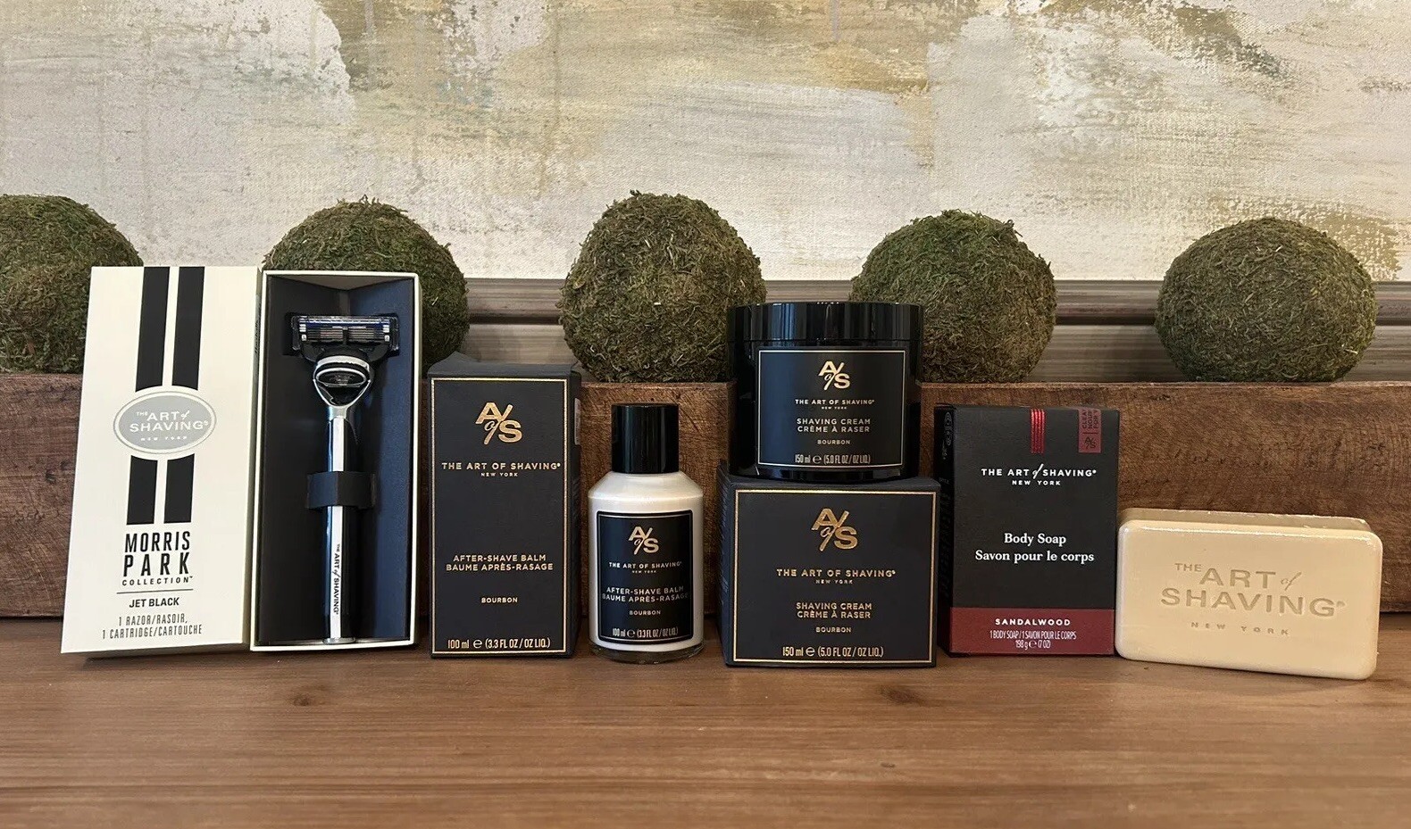 The Art Of Shaving Gift Set w/ Razor, Shaving Cream, After Shave Balm