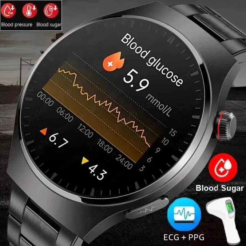 New 2025 Medical Grade Smart Watch Blood Pressure Oxygen Heart Rate Bluetooth - Image 2 of 4