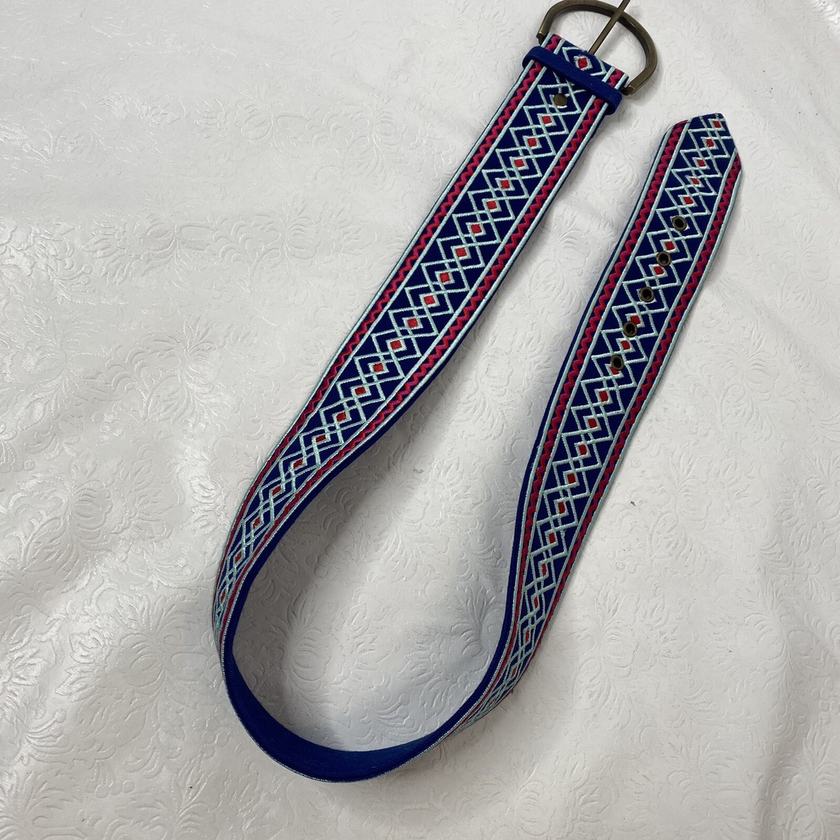 Wyeth x Frida Kahlo Classic Ribbon Belt Blue & Red 