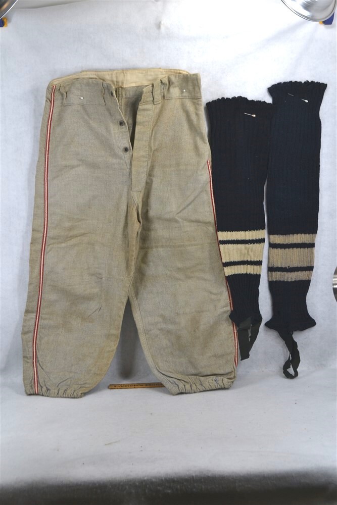 antique BB mens baseball uniform pants knickers/gaiters leggings 1940 original 