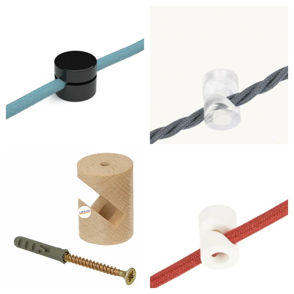 LAMORELL LIGHT DESIGN Decentratore da muro o parete. Bianco, Nero, Trasparente e Legno di Frassino