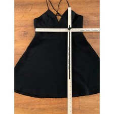 BCBGeneration Black Plunging Skater Womens Mini Dress Size 12  NWOT