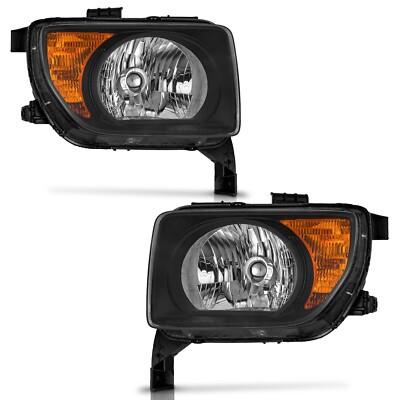 WEELMOTO Pair Headlights For 2003-2006 Honda Element DX/EX/LX Halogen Headlamps