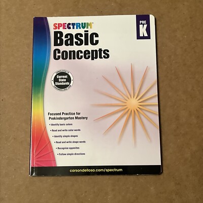 Basic Concepts, Grade PK by Spectrum (2011, Trade Paperback)