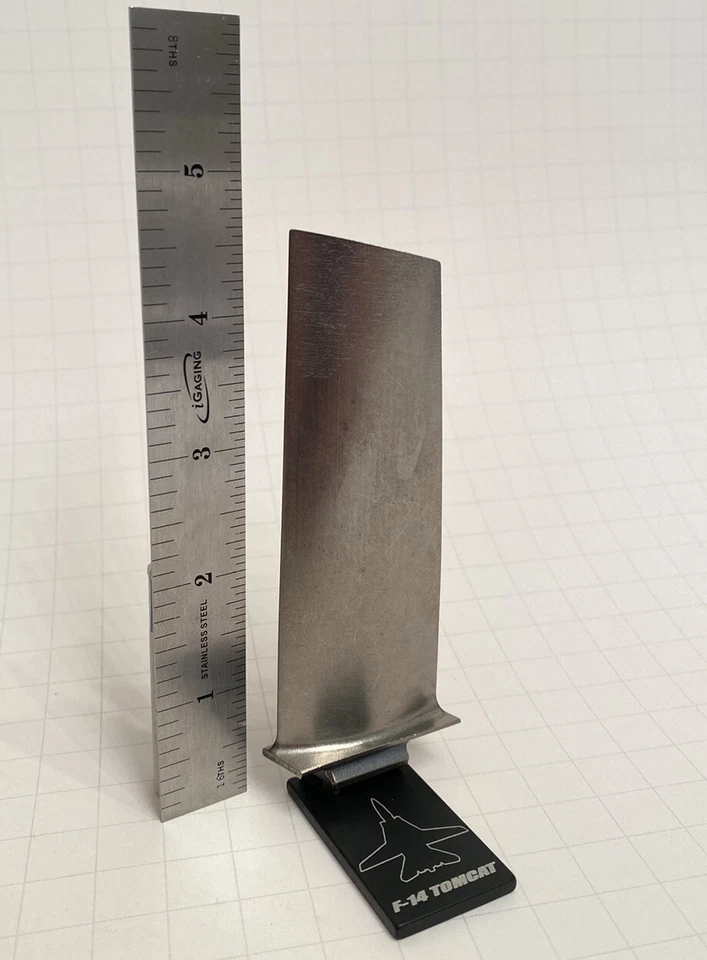 TF-30 F-14 Tomcat Titanium Jet Engine Fan Blade. Desk Model Topgun Ejection Seat - Image 3 of 4