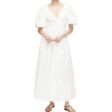 $485 New Rhode White Margot Cotton Dress Sz 6