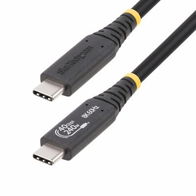 StarTech.com 50cm USB4 Kabel USB-C Kabel USB-IF-zertifiziert 40Gbps 240W PD 3.1