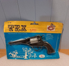 Vintage Edison Giocattoli TEX 8 Shot Cup Gun 864 Made in Italy