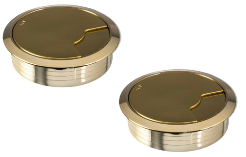 Kabeldurchführung Kunststoff gold Table Kabel-Durchlass Ø 60 80 mm Kabeldose Set - Bild 9 von 10
