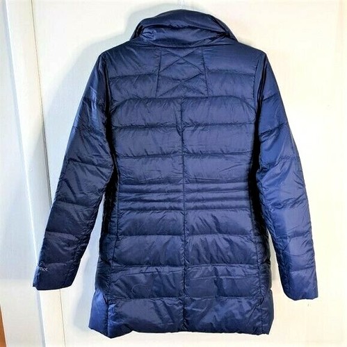 MARMOT VIANSA DOWN JACKET Black / Arctic Navy Womens Coat 700 fill Puffer Parka - Picture 6 of 7