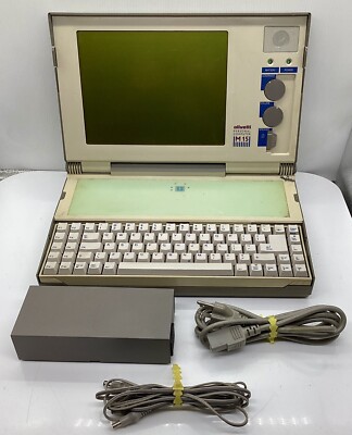 Vintage Olivetti M15 Laptop Computer w/ Case & Manual - READ