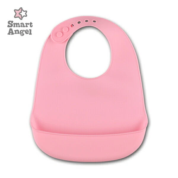 Japanese popular Baby goods Silicon apron ( pink ) with pocket from Japan 7748