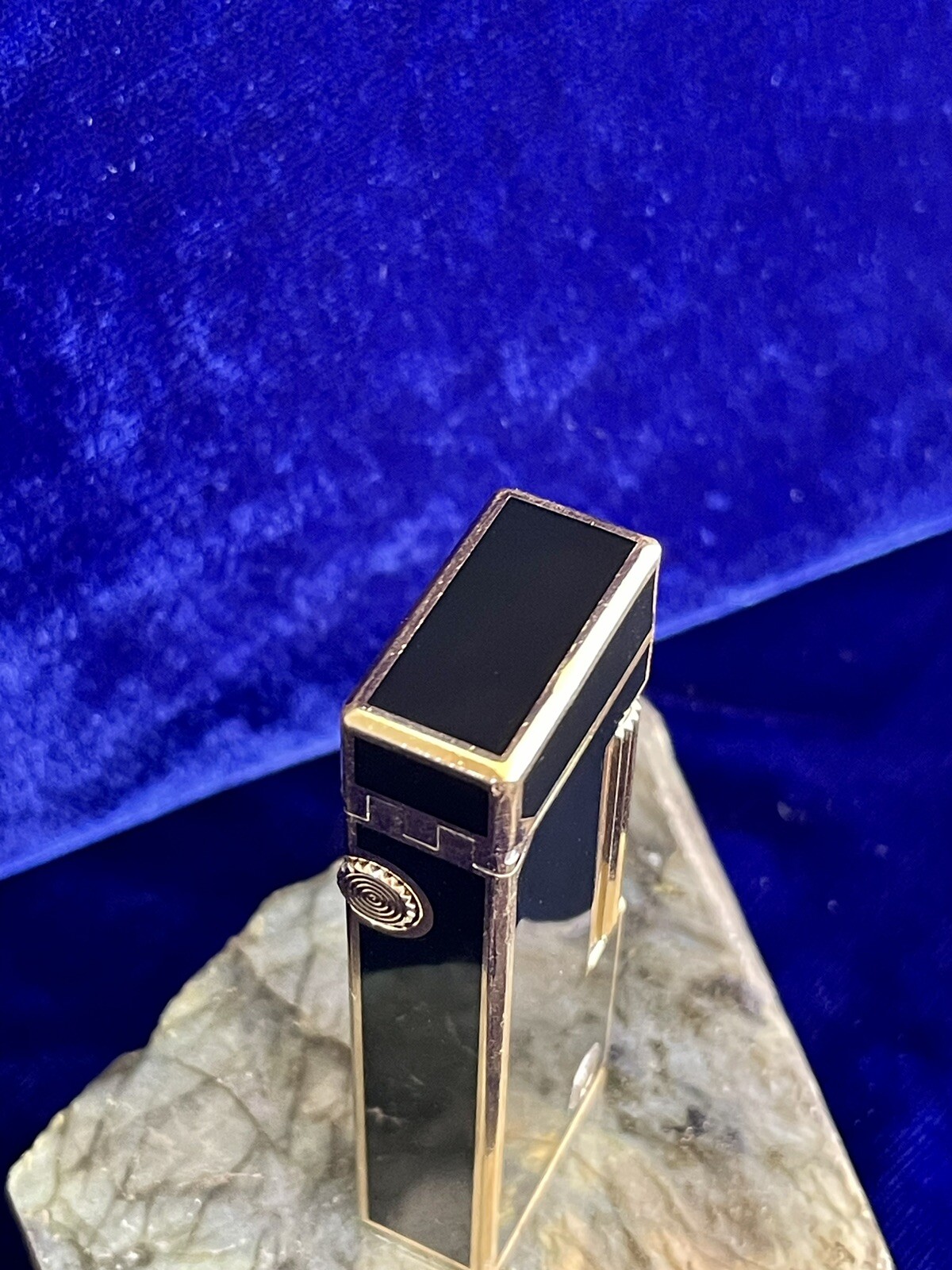 Vintage Dunhill Rollagas lighter Black Lacquer Good Condition Work Year Warranty