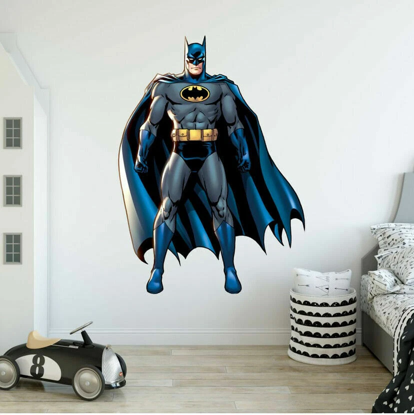 Batman Cartoon Wall Sticker Kid Gift Nursery Decal Boys Home Decor Art Mural DIY