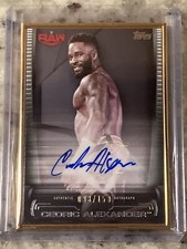 2021 Topps WWE Undisputed Cedric Alexander Gold Frame Auto 93/150