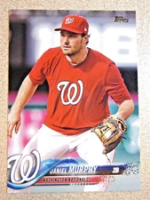 2018 TOPPS SERIES 1 #105 DANIEL MURPHY SHORT PRINT SP VARIATION WASH NATIONALS