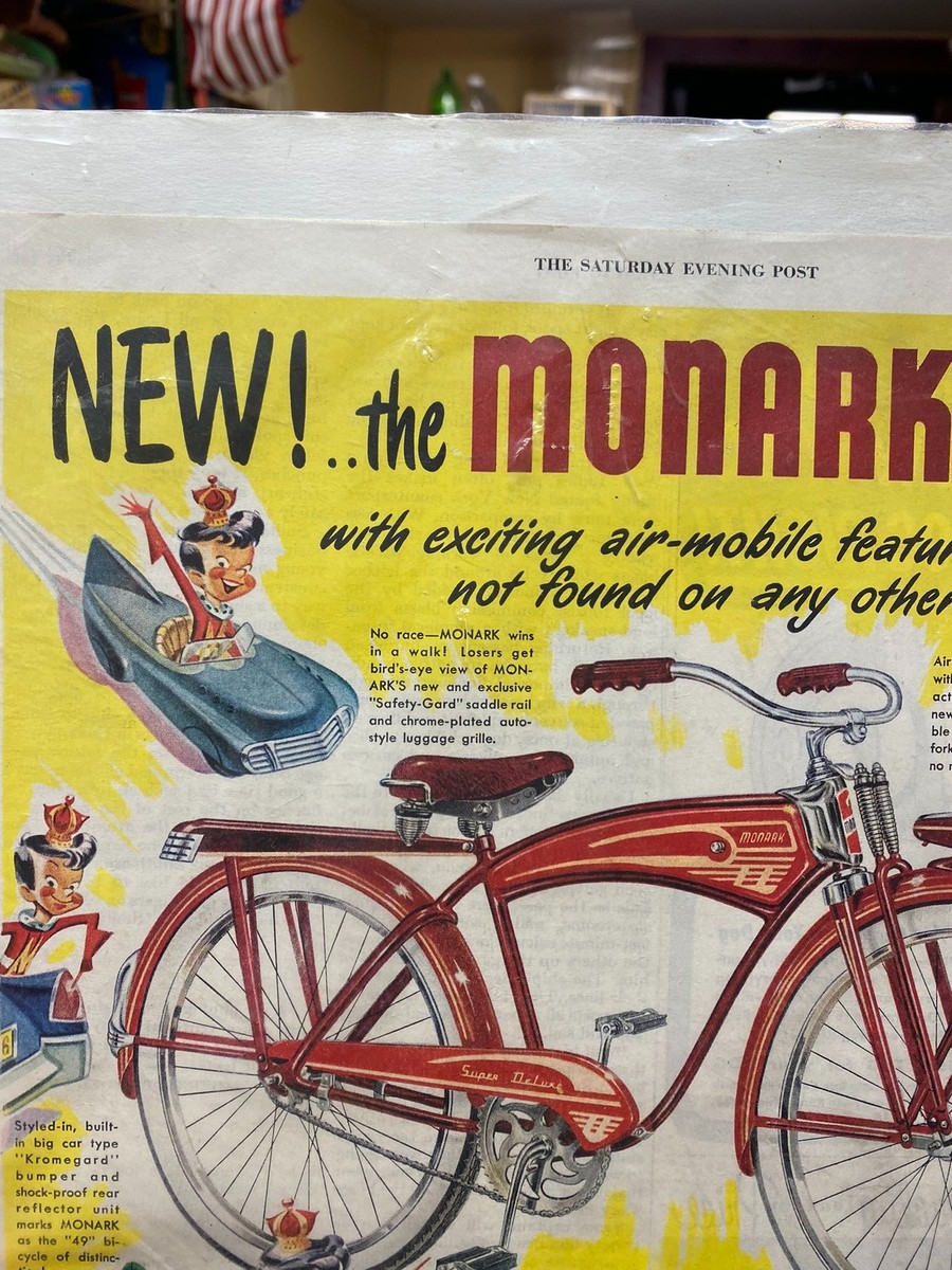 Vtg Bicycle Literature Advertising Monarch Super Deluxe Vtg Bicycle Literature Advertising Monarch Super Deluxe