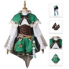 Genshin Impact Venti Cosplay Halloween Costume Set With Shoes Size 39