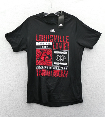 Louisville Cardinals Medium Mens Adidas Shirt Black Short 