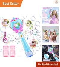 Durable Bubble Machine Fairy Wand for Kids 3-8 - Safe, Fun  Colorful Play