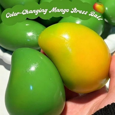 Color Changing Mango Squishy Fidget Toy Soft ASMR Stress Relief Sensory Ball