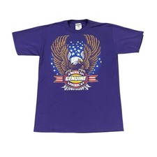 Vintage 90s Harley Biker Genuine American Eagle T Shirt Purple Size Medium