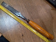 Shamrock W.Marples skew chisel W~1" T~4-6mm L~15 3/4" H~7 1/2" pitted weigh~277g