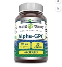 Amazing Formulas Alpha GPC Supplement | 600 Mg Per Serving | 60 Capsules |...