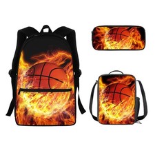 FOR U DESIGNS Boys Travel Backpack with Lunch Box Pencil Case Kids Backpack S...
