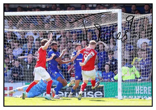 12565. Josh Stones Signed Pictures (A4 Prints) York City Wigan Oldham etc.