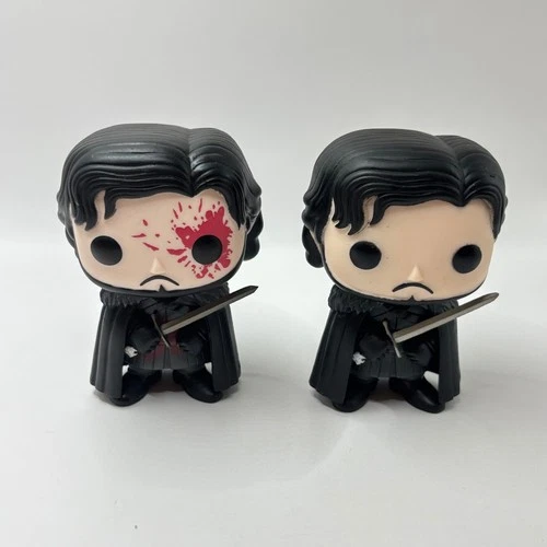 Funko Pop Game of Thrones Jon Snow #07 (Bloody) Jon Snow #07 Lot of 2 No Boxes