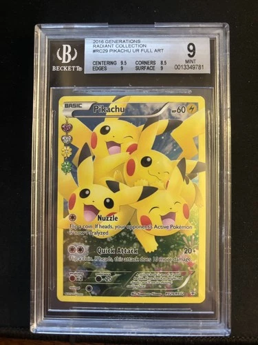 2016 Pokémon XY Generations Pikachu FA Radiant Collection RC29 BGS 9 MINT
