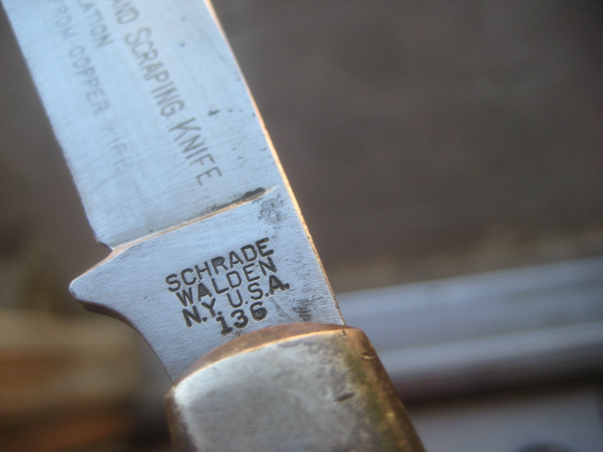 1960s Vtg 1 Blade * SCHRADE WALDEN - 136 * Fine Hawkbill Pruner
