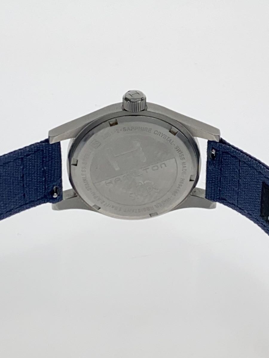 HAMILTON SHIPS Manual Watch Analog Canvas NVY Navy SS H694190 image 3