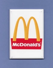 MCDONALDS *2X3 FRIDGE MAGNET* RESTAURANT FAST FOOD HAMBURGER FRENCH FRIES SHAKE 
