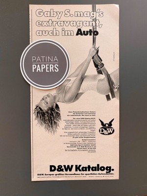 1980 Gaby S. mag´s extravsgant D&W Tuning Zubehör Vintage Ad Retro Werbung