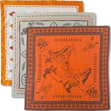 Premium Soft Cotton Designer Bandanas Pack for Pack of 3 Hiker Western Indian
