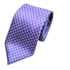 Ermenegildo Zegna Silk Tie Luxury Geometric Purple Polka Dot Designer Logo