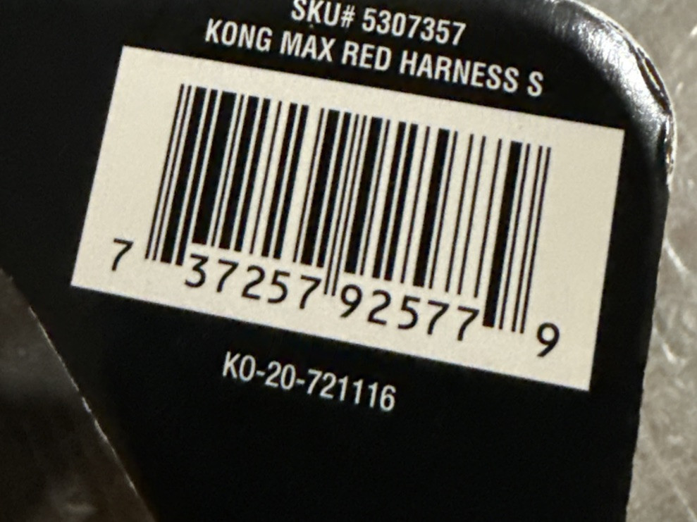 KONG Max Dog Waste Bag Harness Padded Neoprene SMALL ULTRA DURABLE Red QTY