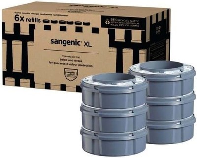 Tommee Tippee Windeleimer Nachfüllpack XL Kassetten 6er Pack Sangenic Windelentsorgung R