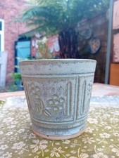 Studiokeramik &Uuml;bertopf Floral Blume Vintage Pflanztopf Geschenk Valley Pottery