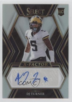 2023 Panini Select Draft Picks Silver Prizm DJ Turner #XS-DJT Rookie Auto RC n7r