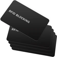RFID Blocking Card - 5 Pack, Contactless NFC Credit Card ID Protection Safe Bank