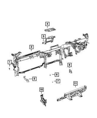 Genuine Mopar Module Bracket 68570968AA