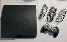 Sony PlayStation 3 Slim 160GB Console Black CECH-3001A Original Box Manuals